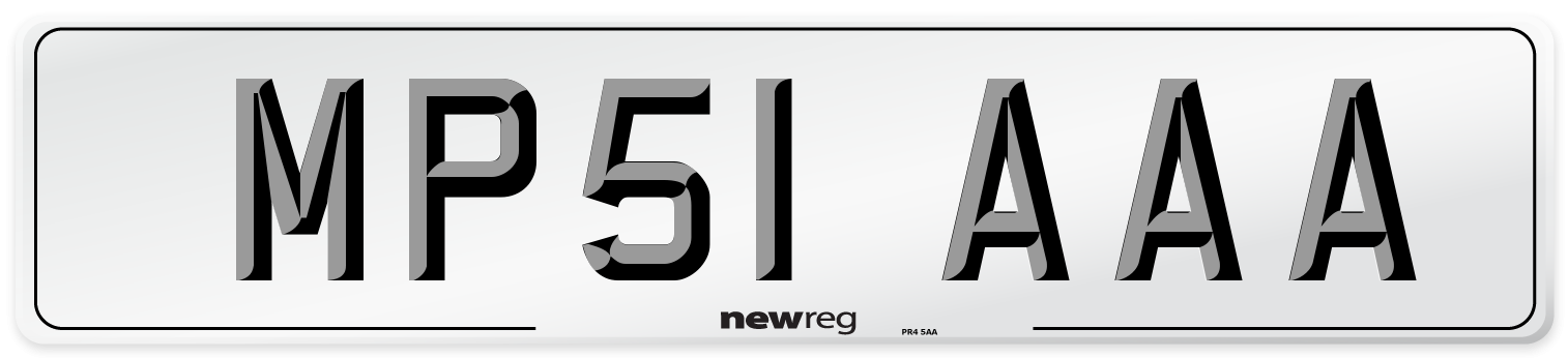 MP51 AAA Number Plate from New Reg